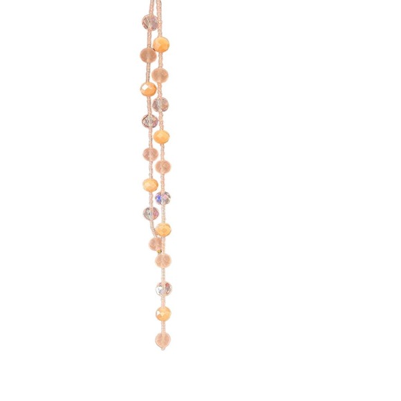 No Label Pink Beaded Stone Necklace & Earring Set - Picture 4 of 5